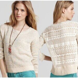 Free People Lace Back Sweater Size XS